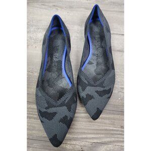 Rothy’s The Point Flats Women's Sz. 8 In Black/Grey Camo